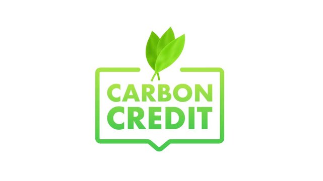 Carbon credit eco friendly environmental animation