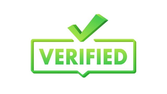 Verified green check mark icon animation