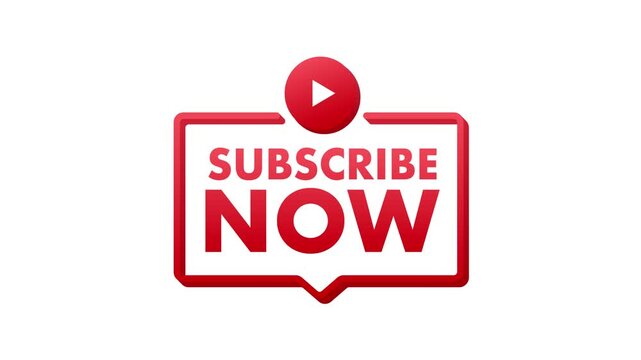 Subscribe now button animation with alpha channel
