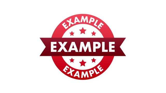 Example stamp red badge animation loop