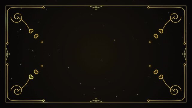 Golden Filigree Corners Title Background for Elegant Halloween