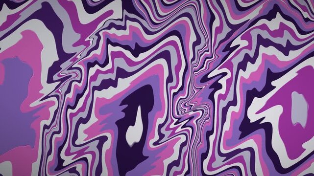 Swirling marbled paint and ink flowing in a suminagashi pattern seamless loop in soft violet tones