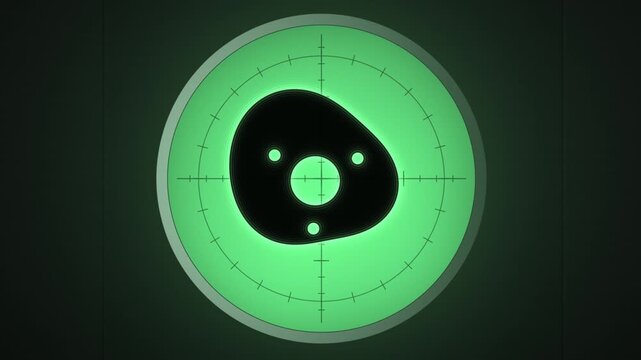 Optical Comparator Green Screen With Drifting Cam Silhouette Seamless Loop in subtle green tones