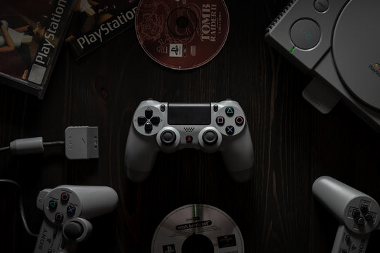 September 24, 2026, Odessa, Ukraine.  Sony PlayStation 4 20th Anniversary controller