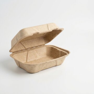 Biodegradable clamshell food container with eco friendly lunch box food packaging meal prep