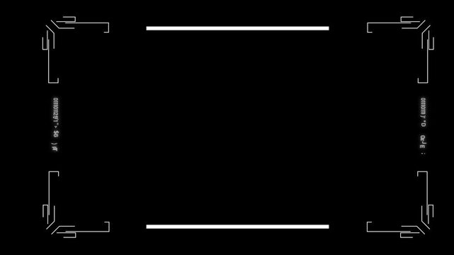 Futuristic HUD Interface with Scrolling Binary Data
