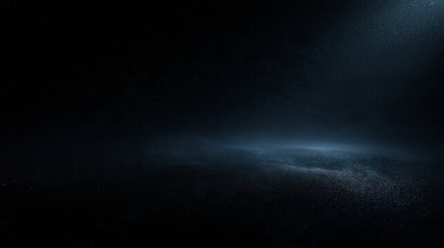 Dark Empty Studio Background with Dramatic Spotlight