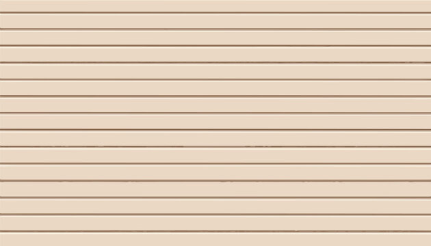 Minimalist vector background showcases a seamless beige and cream horizontal siding texture.Perfect as a clean architectural wall backdrop, banner, or modern panel template for graphic projects.