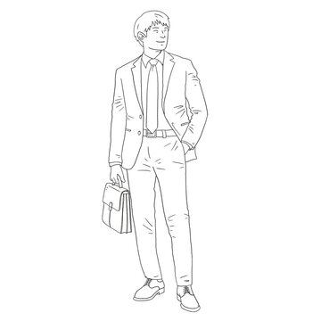 Outline png men in suit