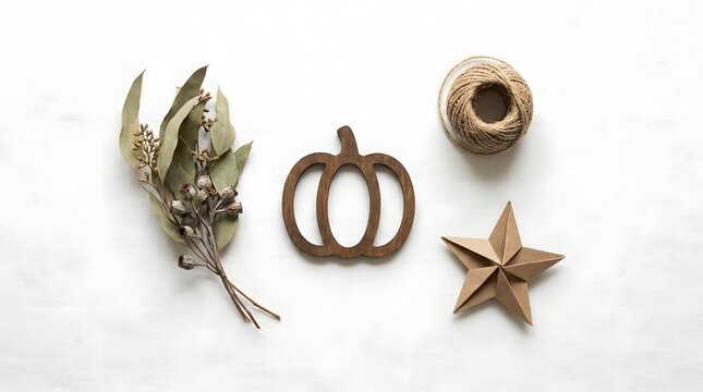 Minimalist Autumnal Craft Composition