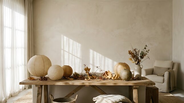 Cozy Autumnal Dining Room Interior