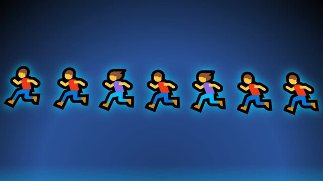 illustration video of running exercise