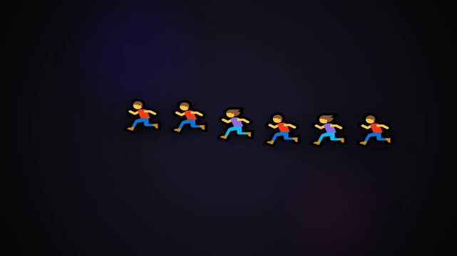 illustration video of running exercise