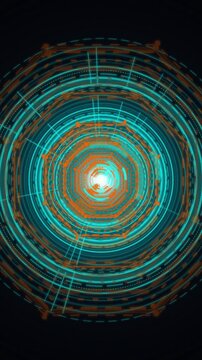 HUD target reticle spinning continuously seamless loop background