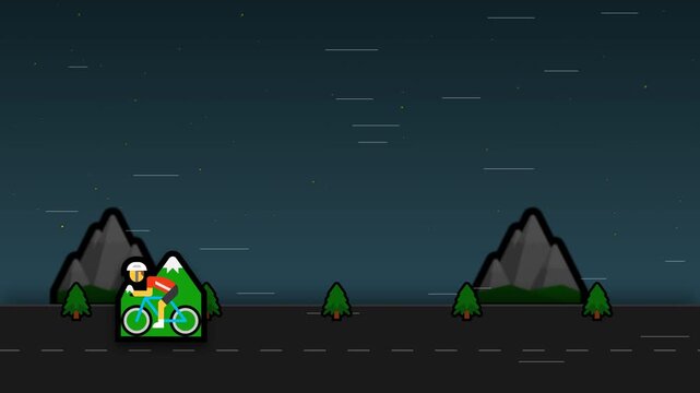 illustration video of cycling