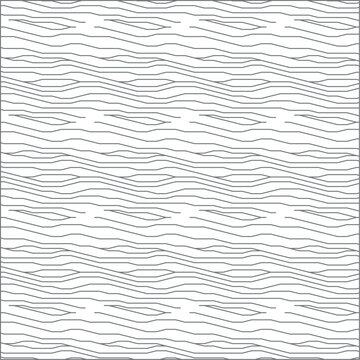Technical CAD hatching pattern of wavy horizontal lines with repeating eye-shaped gaps, resembling a stylized wood grain or abstract texture.