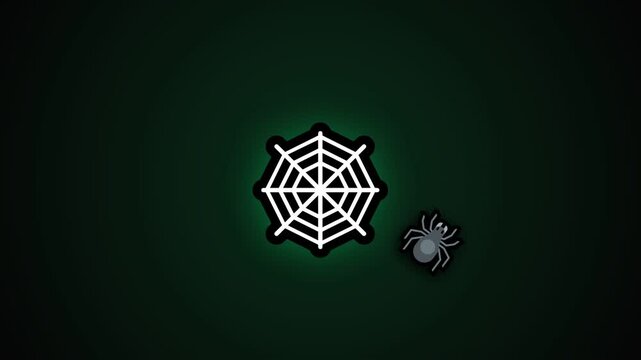 illustration video of a spider web
