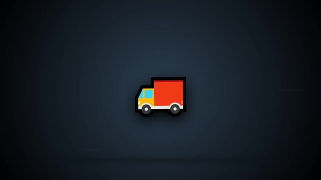 illustration video of a transport car