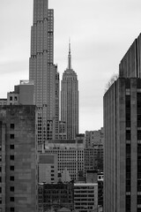 Fototapeta premium Empire State Building - Black and White