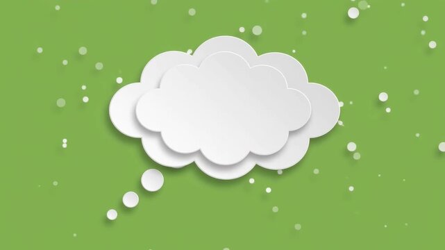Blank Comic Speech Bubble Animation on Chroma Key Green for Text Overlay