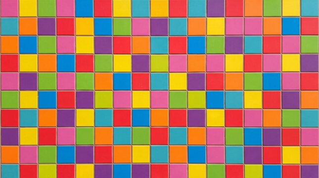 Colorful square mosaic tile pattern background