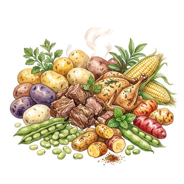  Peruvian Pachamanca Spread.svg