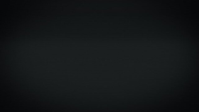 Near-black slate screen of an old tube monitor with faint scanlines, deep vignette and a rolling bar, suited to screen blending or text backdrops in a seamless 4K loop.