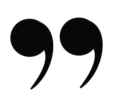 Set of quote mark, quotes icon vector sign design. 