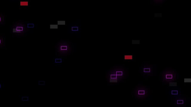 Motion Abstract Light Rectangles Moving Across a Dark Field
