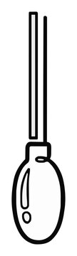 Medical Foley catheter tube line art vector illustra.... Generative AI