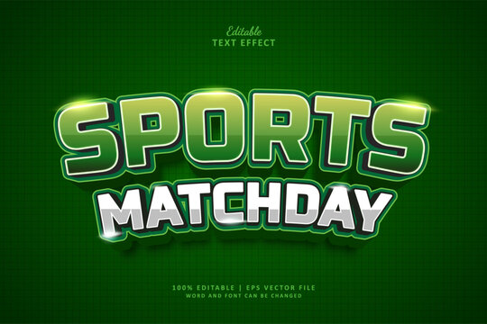 Sports Matchday Editable Text Effect 3d Style Esport Technology