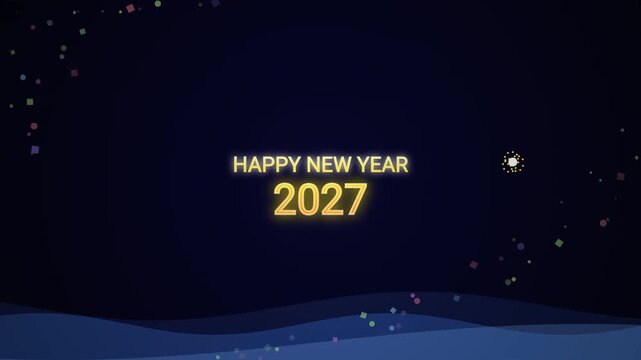 new year card with snowflakes