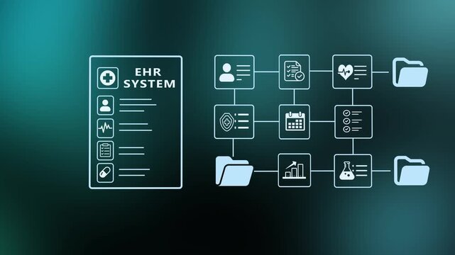 Electronic Health Record System Connecting Patient Files, Clinical Data and Digital Medical Services.