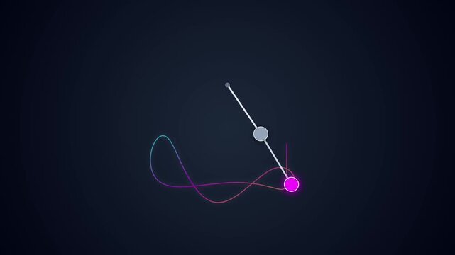 Abstract motion graphics of pendulum and connected lines animation