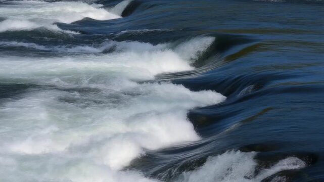 川の合流点の白い筋 シームレスループ動画背景 16:9 4K