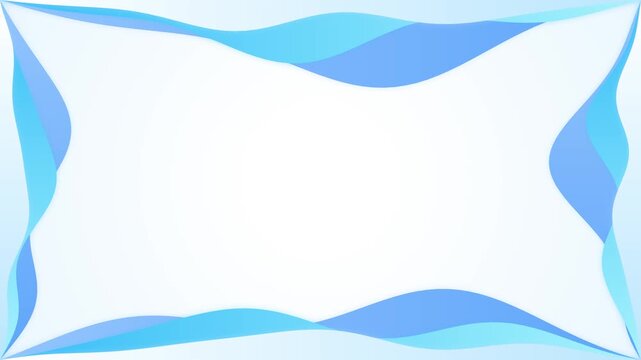 Colorful abstract wavy border frame animation. Dynamic loop of wavy frame or border motion graphics