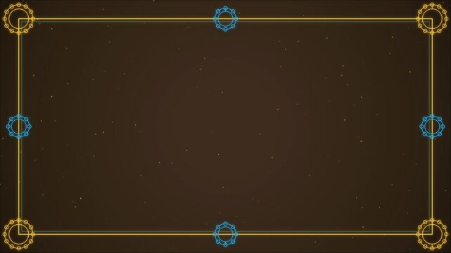 Seamless frame border animation for celebrations, Christmas or New Year. Seamless looped animation motion graphic.