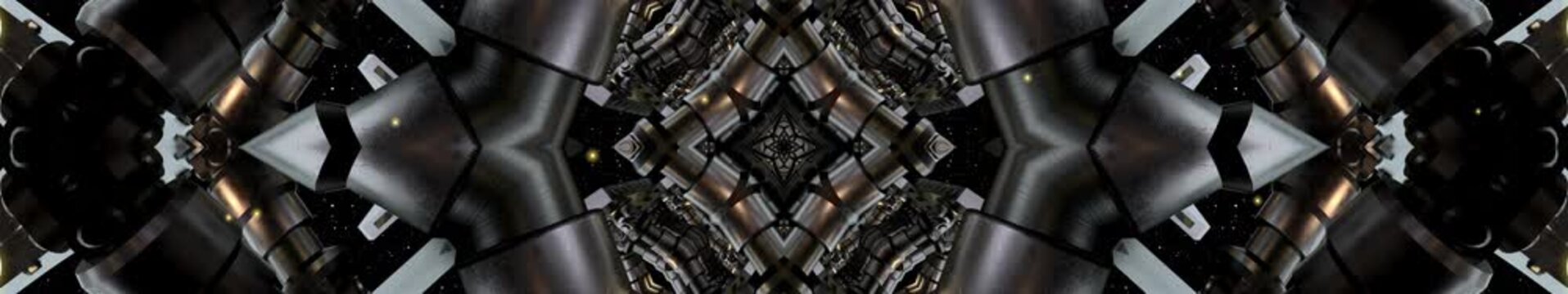 Ultra Wide HD VideoMapping Sci Fi Machine Kaleidoscope 01