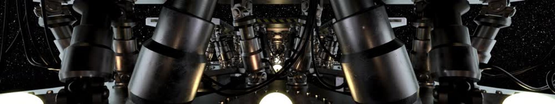 Ultra Wide HD VideoMapping Sci Fi Machine 01