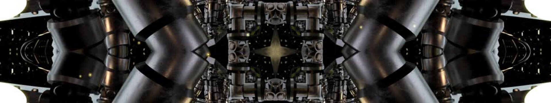 Ultra Wide HD VideoMapping Sci Fi Machine Kaleidoscope 02