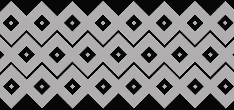 Abstract Black and Grey Geometric Diamond Zigzag Pattern Background Vector