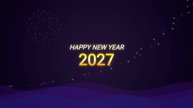 new year card with snowflakes