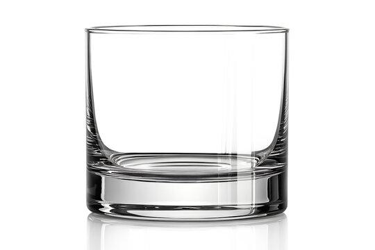 Empty glass tumbler for whiskey or water isolated on white background isolated on transparent background