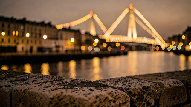 Candlelight Bokeh Discs Warm Amber Glow Velvety Shadows