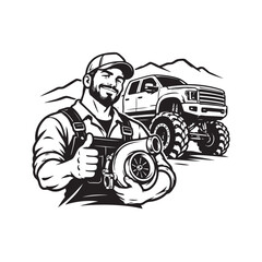 monster truck mechanic © HardWork