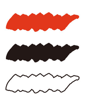 Paint Stroke and Brush Stroke Vector Set, Three Styles