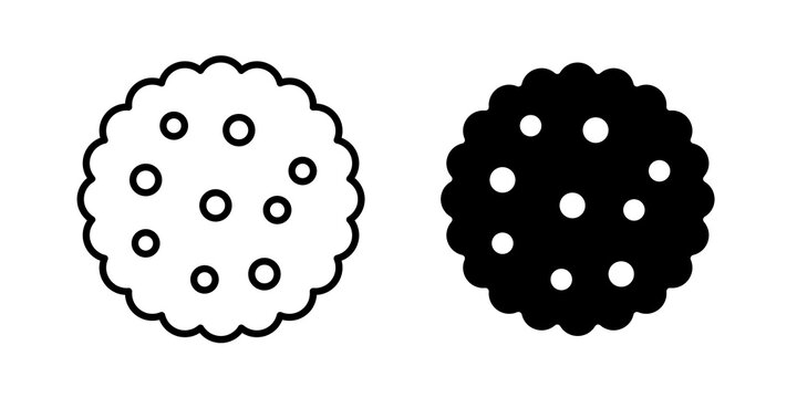 Crackers icon flat outline in black