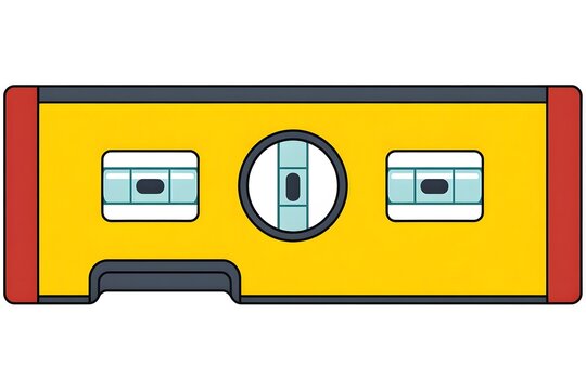 Spirit level tool flat vector illustration bubble level construction tool isolated on white background