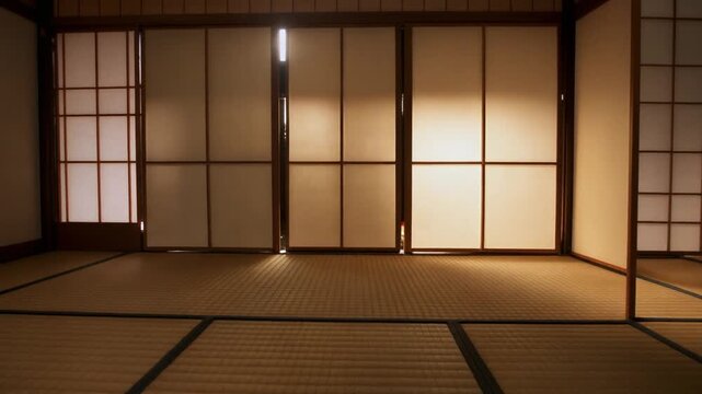 Light shifting across a tatami floor