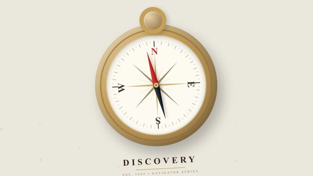 Minimalist golden compass illustration representing navigation discovery and finding the right path forward.